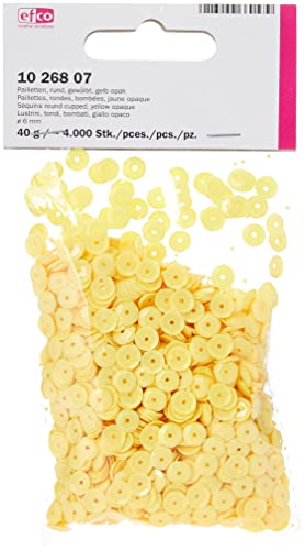 Efco 4000 runde, 6 mm kleine Pailletten in gelb, 40 g von efco