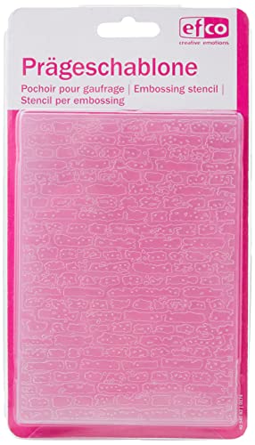 Efco 4254082 Embossing Stencil Bricks Schablone, Kunststoff, farblos, 106mm x 150mm von efco