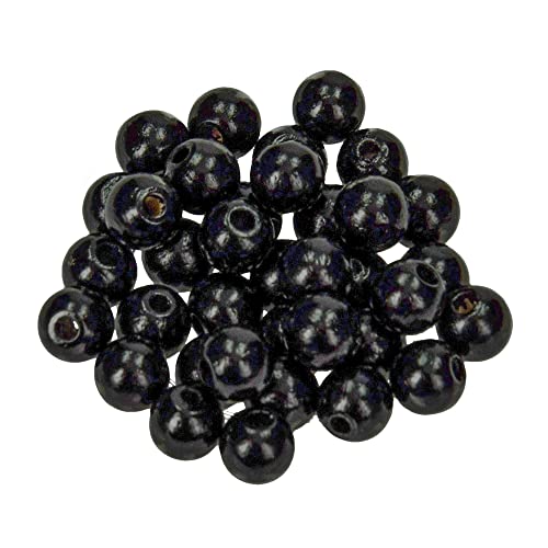 Efco Holz-Perlen schwarz, 8 mm, 80 Stück, von efco