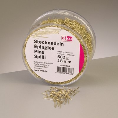 Efco Stecknadeln 10mm 500g gold/vergoldet von Hobbygross Erler GmbH