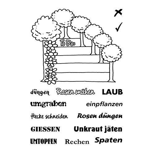 Efco Stempel Clear ?Garten?. transparent. A7/ 74 x 105 mm. 15-teilig von efco