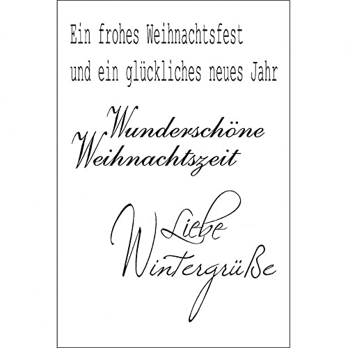 Efco Stempel Clear Liebe Wintergrüße, transparent, A7/ 74 x 105 mm, 3-teilig von efco