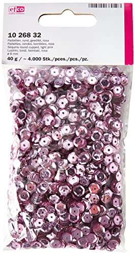 Efco rund-Pailletten, Light Pink, 6 mm, 40 g, 4000-piece von efco
