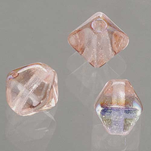 Glasperlen Doppelkegel, 6 mm, 50 Stk. in Dose, rosa AB Glasperlen Doppelkegel, 6 mm, 50 Stk. in Dose, rosa AB von efco