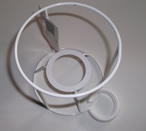 Lampenschirm-Gestell, Rund, für E14 & E27, weiß, Ø 10 cm, 10 cm hoch von efco