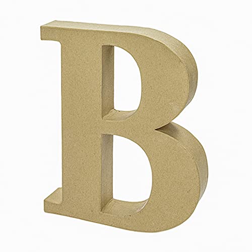 Pappmaché Buchstaben Kunterbunt, H 25 x B 18 x T 4 cm efco Großbuchstabe B von efco