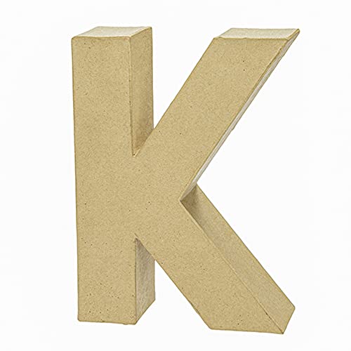 Pappmaché Buchstaben Kunterbunt, H 25 x B 18 x T 4 cm efco Großbuchstabe K von efco