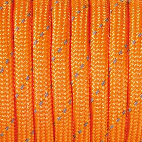 Paracord 550 reflektierend 4mm x 4m, Knüpfband orange, orange von efco