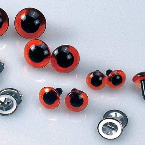 EFCO Sicherheitsaugen, Kunststoff, 2-teilig, plastik, braun/schwarz, 12 mm, 2-Piece von efco