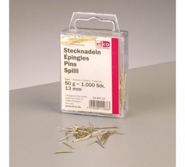 Stecknadeln vergoldet 10mm für Pailletten ca.50g / in der Kunststoffdose von efco
