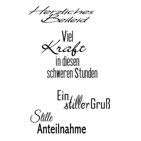 Stempel Clear, Stille Anteilnahme, A7 / 74 x 105 mm, 4 - teilig, transparent von efco