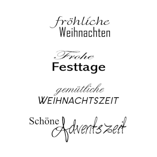 Stempel Clear, Weihnachten 11, A7 / 74 x 105 mm, 4 - teilig, transparent von efco