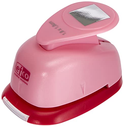 efco 1791001 Stanzer M, Quadrat Diagonal 1 Zoll Motivstanzer, Kern: Metall, Pink, 7,5 x 5 x 5 cm von efco