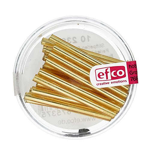 efco 2 x 30 mm große, 10 g schwere Silber-Gold-gesteifte Stiftperlen von efco