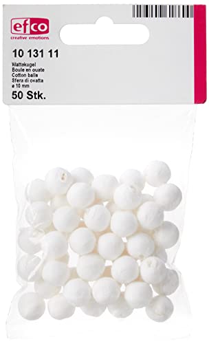efco Baumwolle Kugeln, 10 mm, 50 – Stück efco Baumwolle Kugeln, 10 mm, 50 – Stück von efco