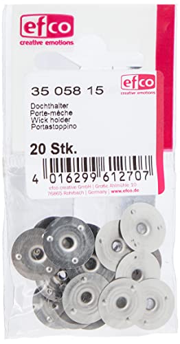 Efco Dochthalter, Metall, Silber, 20 Stück Efco Dochthalter, Metall, Silber, 20 Stück von efco