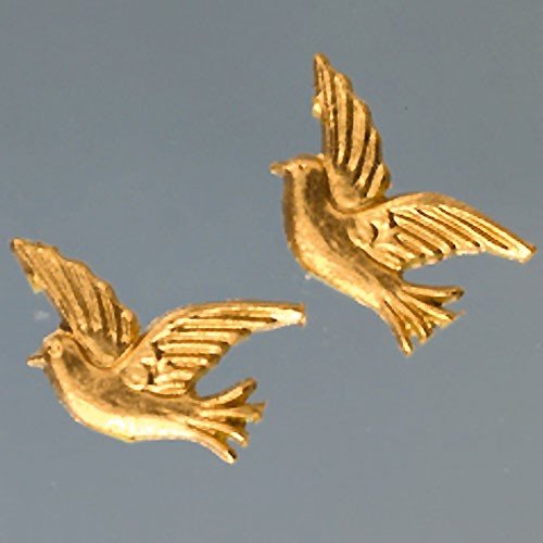 Efco Wachsdeko Taube 30 x 34 mm 2 Stück Gold, brillant, Wachs, weiß von efco