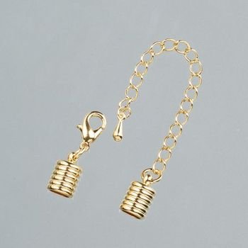efco Endkappen Rillen mit Kette, Gold, 10 P, Metall, Gold, 6 mm efco Endkappen Rillen mit Kette, Gold, 10 P, Metall, Gold, 6 mm von efco