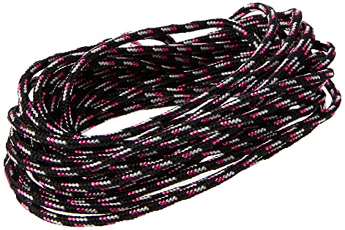 efco Farbe Mix Paracord Seil, Polyester Blend, schwarz/weiß/hell rosa, 2 mm x 4 m von efco