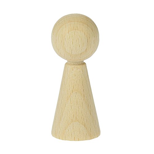 efco Figurenkegel mit Hals, Holz, Braun, 10 x 10 x 6 cm, 4 efco Figurenkegel mit Hals, Holz, Braun, 10 x 10 x 6 cm, 4 von efco