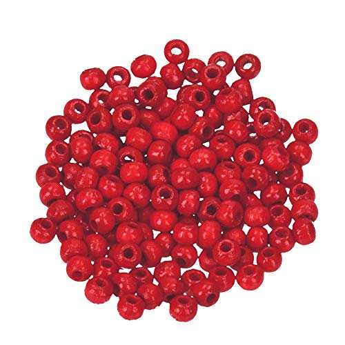 efco Holz-Perlen Rot 4 mm, 150 Stück von efco