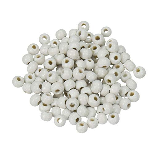 efco Holz-Perlen Weiß 4 mm, 150 Stück von efco