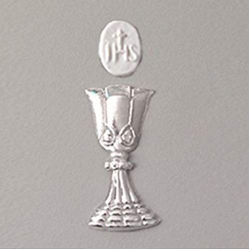 Efco Wachsdeko Kelch 44 x 14 mm 1 Stück / 2 Teile Silber Brillant, Wachs, 44 mm von efco