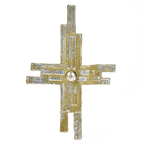 Efco "Kreuz Wachs Dekoration, Gelb/Gold Metallic, 110 x 63 mm von efco