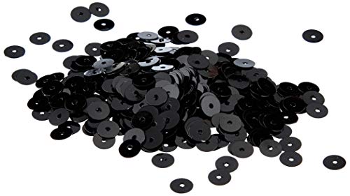 efco Pailletten flach, rund, schwarz, 6 mm, 40 g, 4000-piece von efco