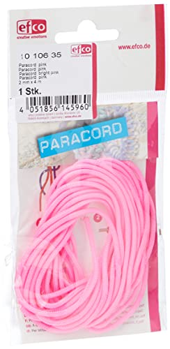 efco Paracord Seil, Polyester Blend, hell rosa, 2 mm x 4 m von efco