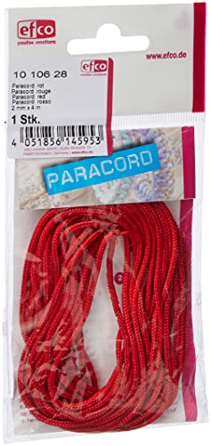 efco Paracord Seil, Polyester Blend, rot, 2 mm x 4 m von efco