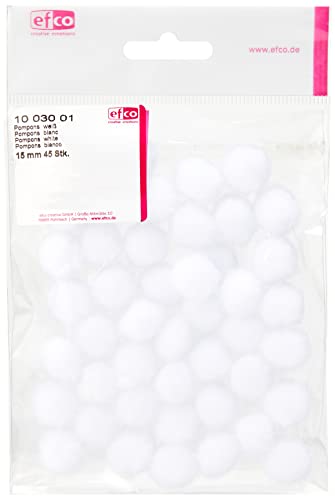 Efco Pompons 15mm 45 St. Weiß, Polyamid, 17 x 15 x 2 cm Efco Pompons 15mm 45 St. Weiß, Polyamid, 17 x 15 x 2 cm von efco