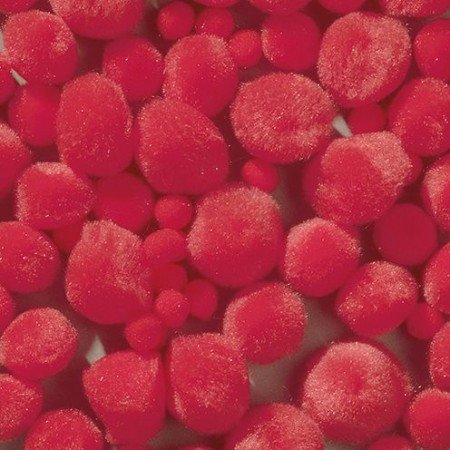 efco – Pompons für 7/10/15/20/25 mm Besätze, rot, 75 von efco