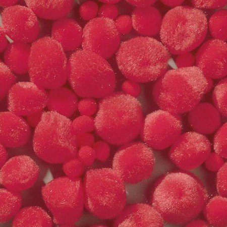 efco – Pompons für 7/10/15/20/25 mm Besätze, rot, 75 von efco