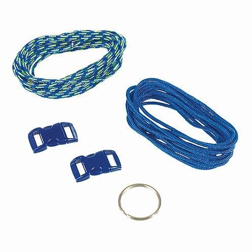 efco Sortiert Paracord Seil Starter Kit, Polyester Blend, blau/hellgrün/weiß, 2 mm x 2 m von efco