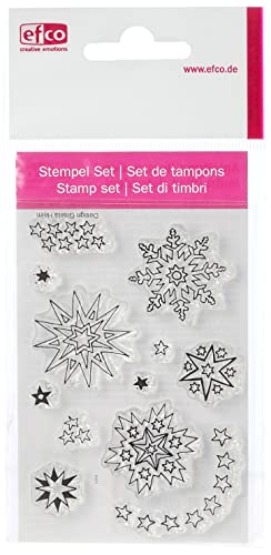 Efco Stempel Clear Sterne 01 A7 / 74 x 105 mm 11-teilig transparent, Kunststoff, farblos, 11 x 8 x 2 cm Efco Stempel Clear Sterne 01 A7 / 74 x 105 mm 11-teilig transparent, Kunststoff, farblos, 11 x 8 x 2 cm von efco