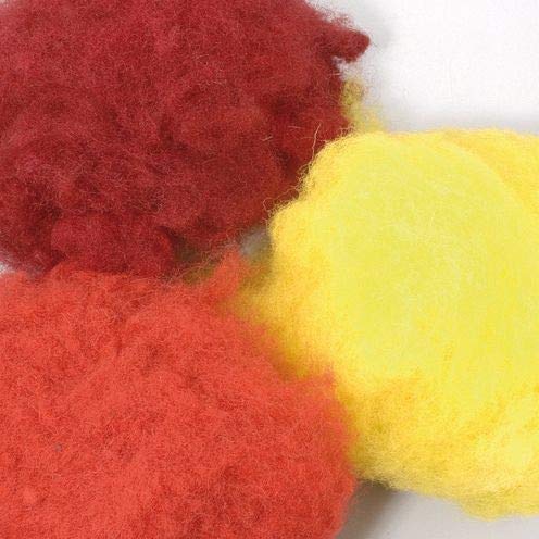 efco Wolle zum Filzen Reine Schurwolle 50 g rot Mix von efco