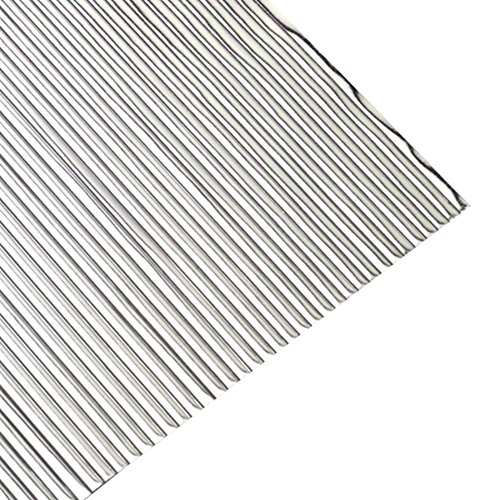 efco "und" flach Wachs Streifen, Silber Brilliant, 200 x 1 mm, 30-TLG. von efco