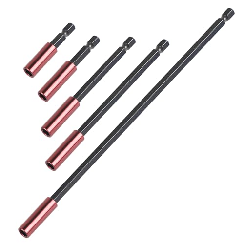 EFUTURETIME 5 x Bithalter Lang Magnetisch 1/4" Bitverlängerungen 50/60/100/150/300mm Sechskantschaft Bit Halterung für Schlagschrauber Akkuschrauber Schraubendreher EFUTURETIME 5 x Bithalter Lang Magnetisch 1/4" Bitverlängerungen 50/60/100/150/300mm Sechskantschaft Bit Halterung für Schlagschrauber Akkuschrauber Schraubendreher von efuturetime