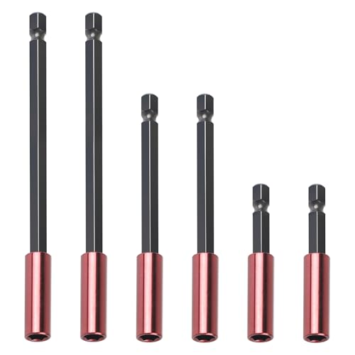EFUTURETIME 6 x Bithalter Lang Magnetisch 1/4" Bitverlängerungen 60/100/150mm Sechskantschaft Bit Halterung für Schlagschrauber Akkuschrauber Schraubendreher EFUTURETIME 6 x Bithalter Lang Magnetisch 1/4" Bitverlängerungen 60/100/150mm Sechskantschaft Bit Halterung für Schlagschrauber Akkuschrauber Schraubendreher von efuturetime