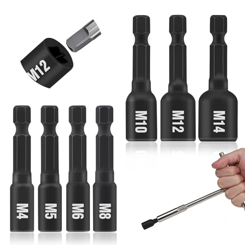 EFUTURETIME Adapter für Gewindebohrer M4, M5, M6, M8, M10, M12, M14, Maschinengewindebohrer Satz 1/4 Zoll mit Magnetischer T-Griff, Bohrer Set Sechskantschaft 7 Stücke für Bohrmaschine EFUTURETIME Adapter für Gewindebohrer M4, M5, M6, M8, M10, M12, M14, Maschinengewindebohrer Satz 1/4 Zoll mit Magnetischer T-Griff, Bohrer Set Sechskantschaft 7 Stücke für Bohrmaschine von efuturetime