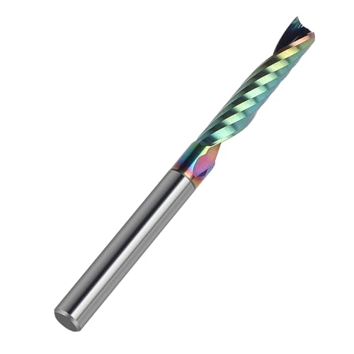 EFUTURETIME Hartmetall Schaftfräser 6mm, Einschneider Fräser mit DLC Beschichtung, 32mm Schnittlänge, CNC Spiralnutfräser aus Wolframstahl für Oberfräse, Holz, PVC, Aluminium, Präzisionsarbeit EFUTURETIME Hartmetall Schaftfräser 6mm, Einschneider Fräser mit DLC Beschichtung, 32mm Schnittlänge, CNC Spiralnutfräser aus Wolframstahl für Oberfräse, Holz, PVC, Aluminium, Präzisionsarbeit von efuturetime