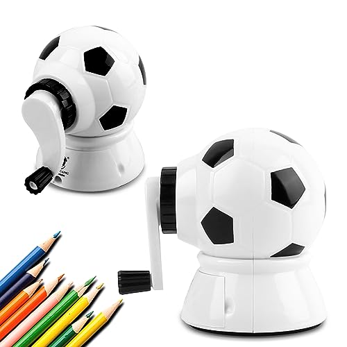 Manueller Fußball-Bleistiftspitzer, Fußball-Form, Handkurbel, Farbstiftspitzer, stärkere spiralförmige Klinge für verschiedene Bleistifte, Lernwerkzeug, einfach zu bedienen Manueller Fußball-Bleistiftspitzer, Fußball-Form, Handkurbel, Farbstiftspitzer, stärkere spiralförmige Klinge für verschiedene Bleistifte, Lernwerkzeug, einfach zu bedienen von eggigi