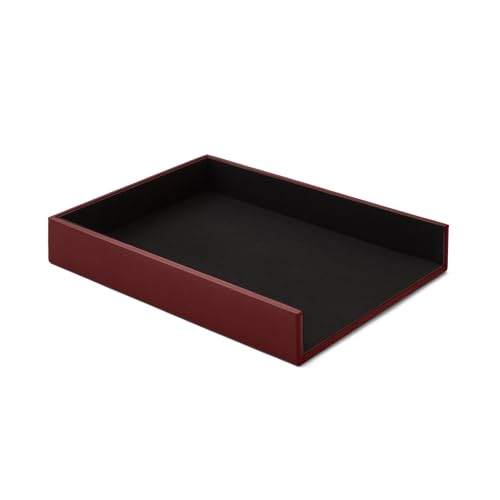 Eglooh - Atena - Ablagefächer für Schreibtisch und Büro Echtes Leder Bordeaux Rot - Bürobedarf Briefablage Papierablage Ablagekorb für DIN A4 - cm 32 x 24,2 x H.5 - Made in Italy Eglooh - Atena - Ablagefächer für Schreibtisch und Büro Echtes Leder Bordeaux Rot - Bürobedarf Briefablage Papierablage Ablagekorb für DIN A4 - cm 32 x 24,2 x H.5 - Made in Italy von eglooh