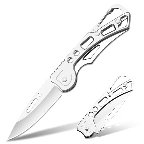 eiloszf Taschenmesser EDC Outdoor Klappmesser Einfach zu Tragen Kreatives Schlüsselbund Messer (Weiß) von eiloszf