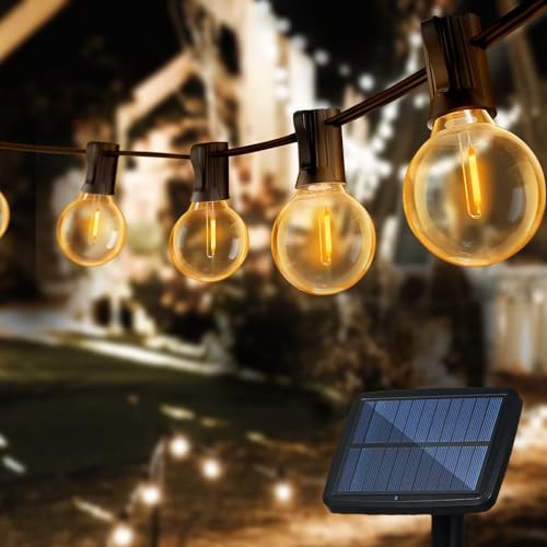 eisaro Solar Lichterkette Aussen,30 LED 20 M Lichterkette Außen Solar IP65 Wetterfest Warmweiß,4 Modus Solarlichterkette für Oudtoor Deko für Gärten, Party, Balkon, Hochzeit von eisaro