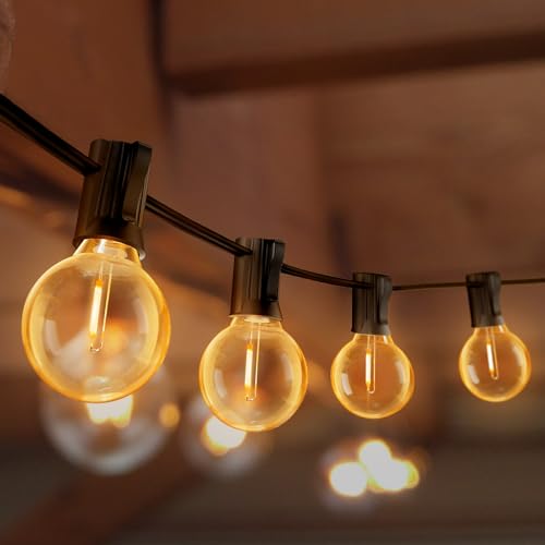 eisaro Lichterkette Außen Outdoor Strom Led Glühbirnen - 31M Lichterketten Garten mit G40 45+3 Glühbirnen Plastik Beleuchtung IP44 Wasserdicht String Lights für Außen & Innen Terrasse, Party, Balkon eisaro Lichterkette Außen Outdoor Strom Led Glühbirnen - 31M Lichterketten Garten mit G40 45+3 Glühbirnen Plastik Beleuchtung IP44 Wasserdicht String Lights für Außen & Innen Terrasse, Party, Balkon von eisaro