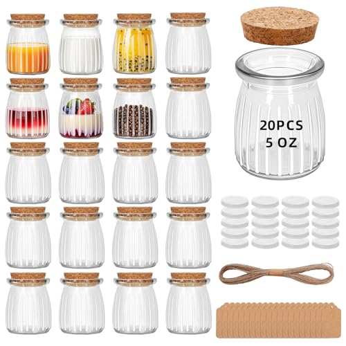 eispap Kleine Gläser mit Korkdeckel, leere Kerzengläser für die Herstellung von Kerzen, Joghurtbehälter mit PE-Deckeln für Hochzeitsgeschenke, Geschenkglas, Babyparty, Süßigkeiten, Gewürze, mit eispap Kleine Gläser mit Korkdeckel, leere Kerzengläser für die Herstellung von Kerzen, Joghurtbehälter mit PE-Deckeln für Hochzeitsgeschenke, Geschenkglas, Babyparty, Süßigkeiten, Gewürze, mit von eispap