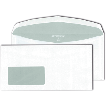 elepa Kuvertierumschläge Recycling - mit Fenster 80g 1.000 Stück weiß von elepa