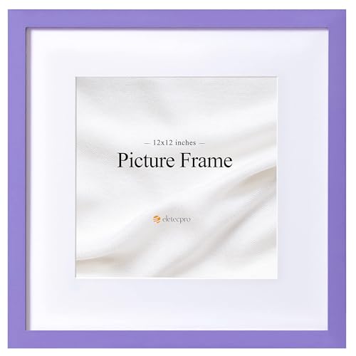 eletecpro Bilderrahmen, 30,5 x 30,5 cm, zum Aufhängen an der Wand, farbiger quadratischer Bilderrahmen aus technischem Holz, klares Acryl für Galeriewand, Lila, 1 Packung eletecpro Bilderrahmen, 30,5 x 30,5 cm, zum Aufhängen an der Wand, farbiger quadratischer Bilderrahmen aus technischem Holz, klares Acryl für Galeriewand, Lila, 1 Packung von eletecpro